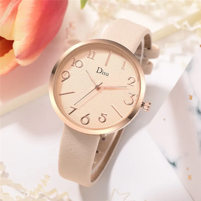 Luxury Fashion Lady Leather Belt Watch Creative Number Analog Quartz Watch Women Watches Bracelet Watch Ladied #4m19 (13)