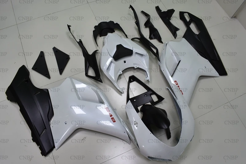 

848 2009 Body Kits 848 2007 - 2011 White Black Motorcycle Fairing for DUCATI 1098 2010 Plastic Fairings