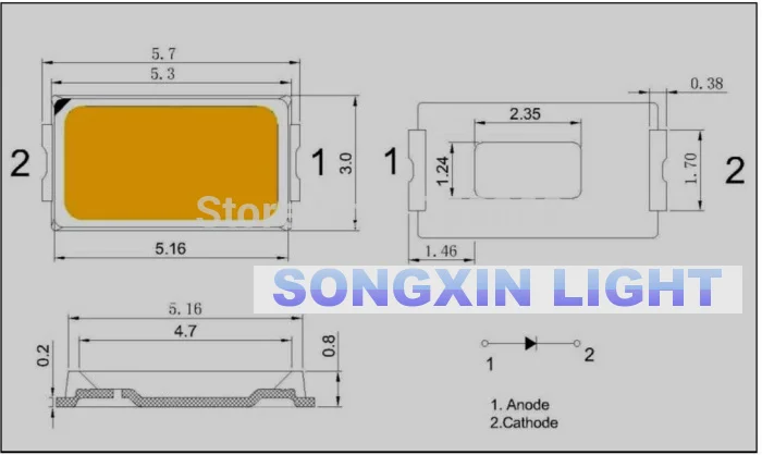 1000 шт. 5730 SMD СВЕТОДИОДНЫЙ 5630 Диод комплект 10 значений красный/зеленый/синий/белый/желтый/теплый белый/оранжевый/розовый/голубой/Фиолетовый УФ