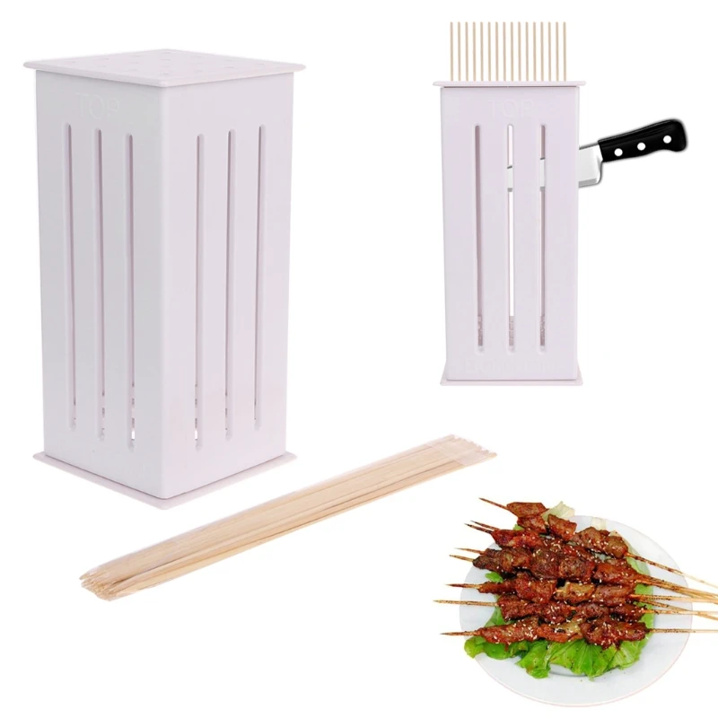 

MEXI BBQ Kabob Maker 16 Holes Meat Skewer Kebab Machine Food Slicer Barbecue Tools