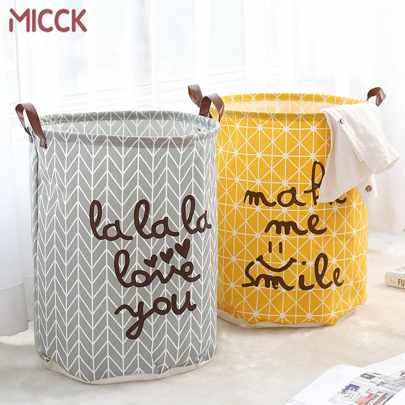 MICCK للطي الغسيل سلة الدائمة حامل الملابس القذرة تخزين حقيبة اللعب تخزين الحقيبة المنزلية منظم أشتات برميل