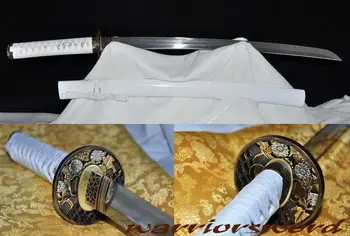 

HighQuality Clay Tempered folded steel Blade Japanese Sword Wakizashi #m809