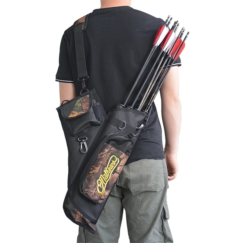 

Hunting Arrow Bag 4 Tubes Arrow Quiver Holder Bag With Adjustable Strap Archery Hunting Arrows Outdoor Hunting Accessories
