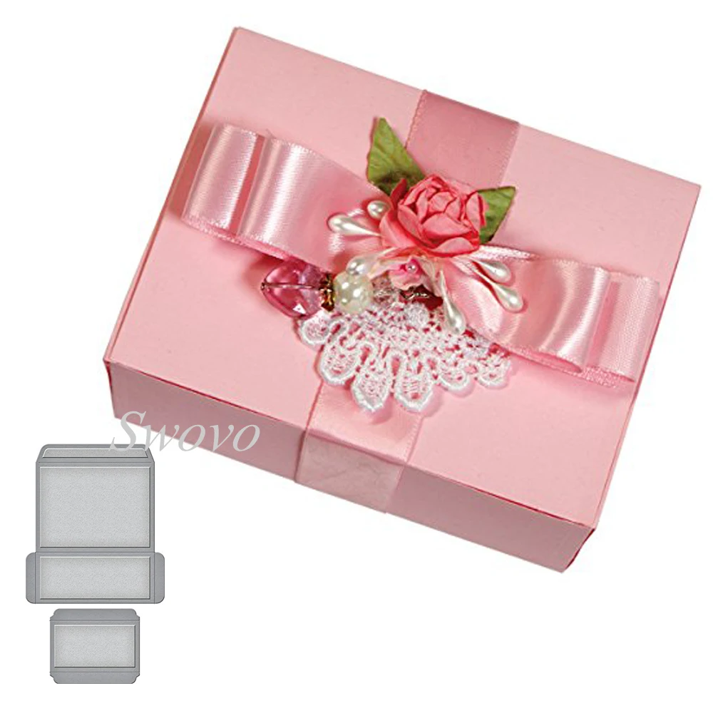 

Ufurty 235*136mm gift box Die Metal Cutting Dies Stencils DIY for Scrapbooking Paper Card Craft Etched Embossing die cuts New