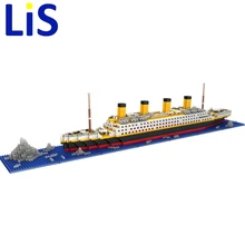 Lis LOZ O Titanic DIY Montar Blocos de Construção do Modelo Clássico Brinquedos Presente para As Crianças