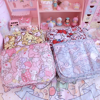 

Cartoon Japan Hello Kitty My Melody Cinnamoroll Pudding Dog Cosmetic Bags Women Storage Travel Pouch Wash Bags Girl Makeup Bags