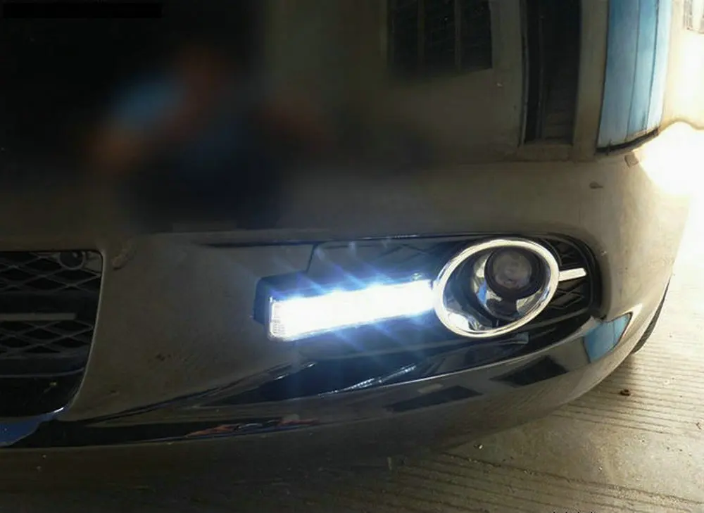 Автомобильный светодиодный дневной светильник для Buick Lacrosse 2010-2013, решетка бампера, дневной ходовой светильник DRL, противотуманный светильник, крышка