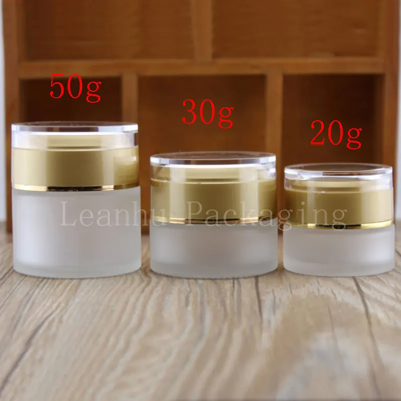 

Wholesale 20g 30g 50g Glass Cream Bottles,Mask/Eye Cream Packaging Bottle,Comestic Packaging Container