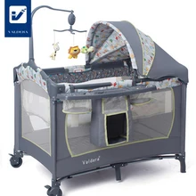 Valdera Multifunctional экологически Конвертируемые кроватки Европейский складная кровать для игр