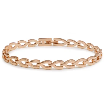 

MxGxFam ( 19.3 cm * 6 mm ) New Arrival Watch Bracelet For Men AAA+ Jewelry Gold Color 18 K Lead and Nickel Free