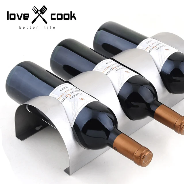 Metal Hanging Wall Wine Rack Stainless Steel Creative Holder Metal Hanging Wall Wine Rack Stainless Steel Creative Holder Mounted Stand Free