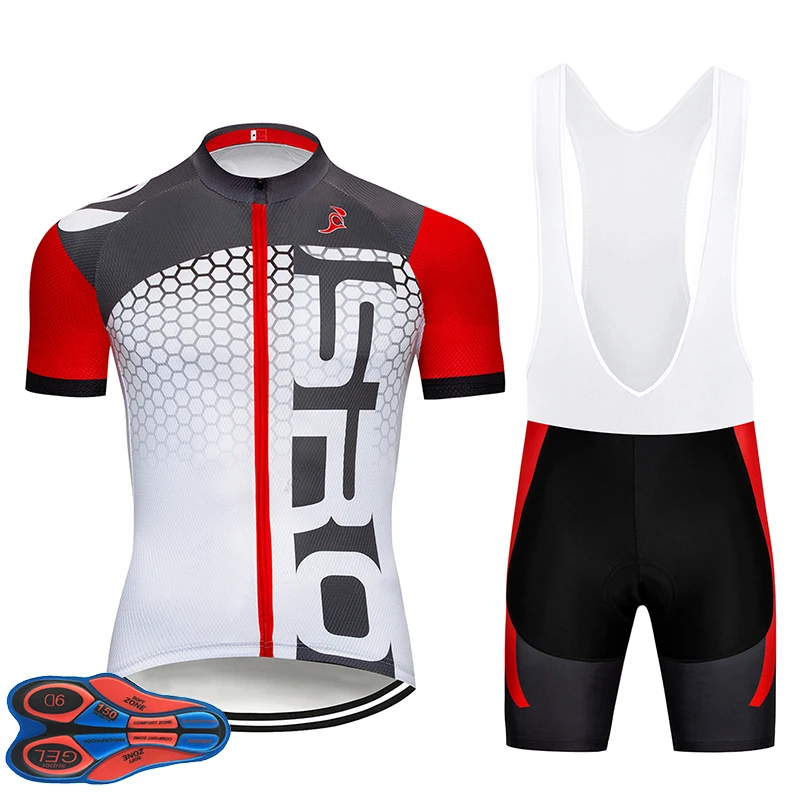 

2019 red PRO TEAM cycling jersey Ropa Ciclismo 9D Gel Pad mens summer bike shirts Maillot Culotte Factory wholesale custom