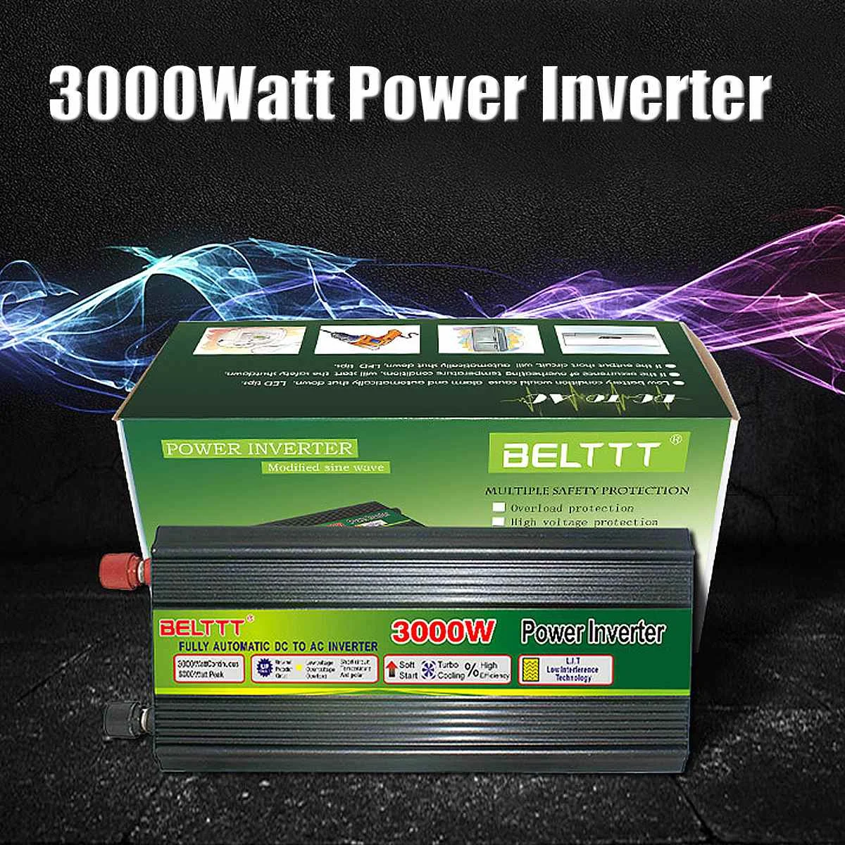 

DC12V/24V to AC220V Modified sine wave 3000W 6000W Max Power Inverter + Charger & UPS for Solar/Wind for Car Inverters