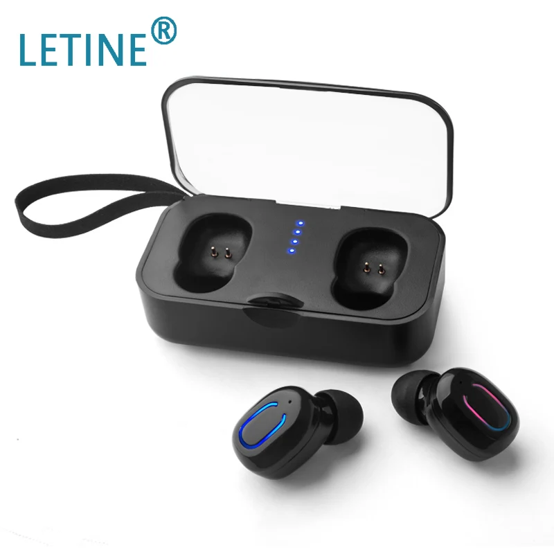 

Letine TWS TI8S Cool Bluetooth 5.0 Stereo Headset Mini Charging Bin Game Wireless Sport Headphones For iphone Android