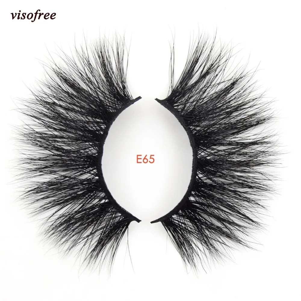 

Visofree Mink False Eyelashes 25mm Lashes 27mm Mink Lashes Handcrafted Full Volume Dramatic Eyelashes Luxury 3D Mink Lashes 65E