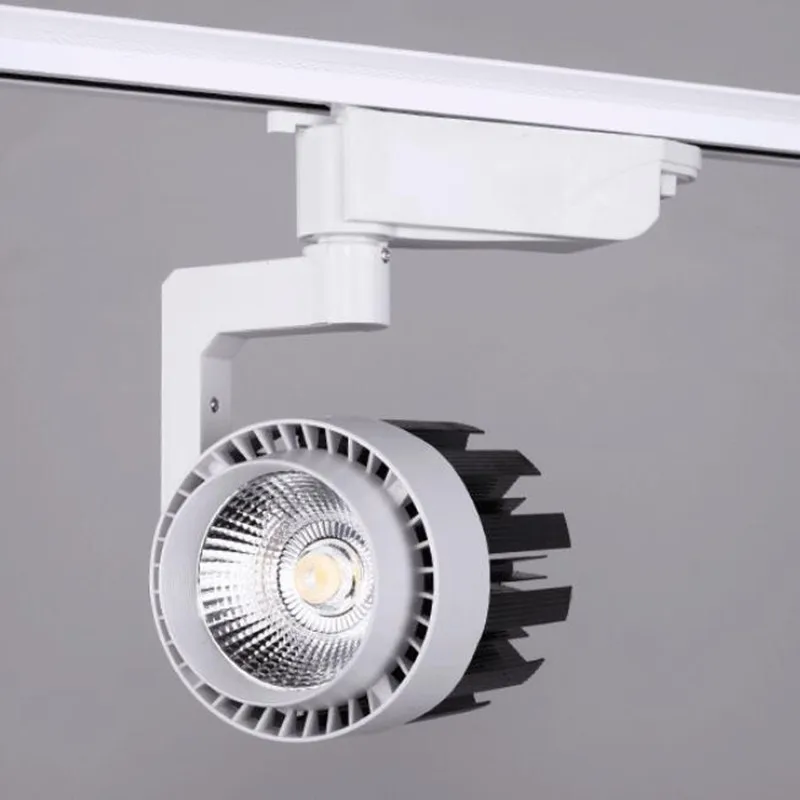 

Factory Hot sale AC85~265V 30W COB LED track spotlight LED rail spot light lamp COB 30W LED track light