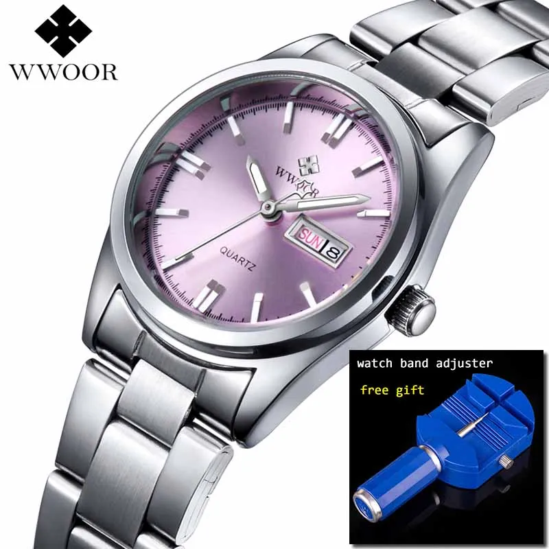 

2019 Valentine's Day Women's Watch Simple Fashion Ladies Stainless Steel Silver Watches Women's Wristwatch zegarek damski