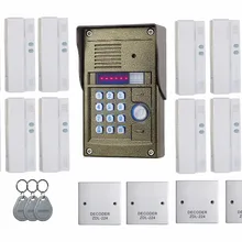 ZHUDELE327R 2 провода аудио дверной звонок Домофон для 14 квартиры, RFID панель аудио дверной телефон