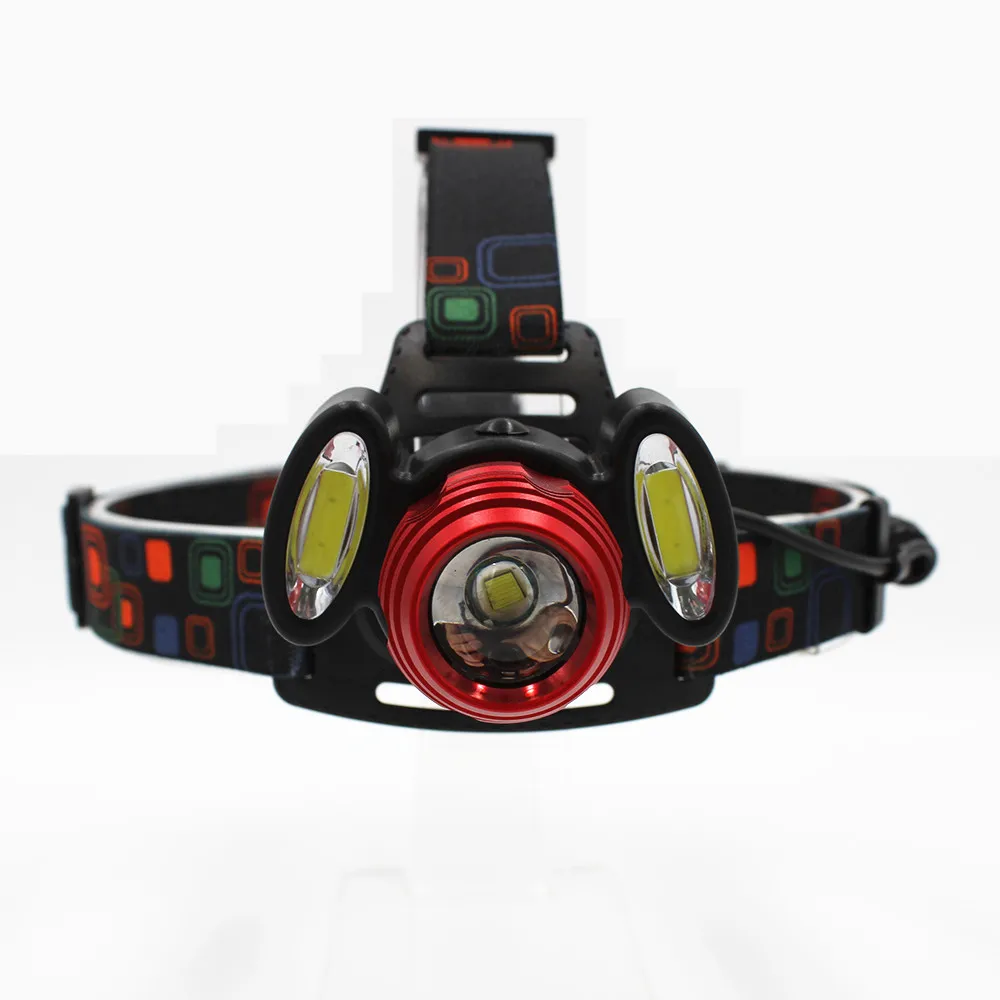 Налобный фонарь с LED подсветильник кой 18650 лм|led light headlamp|head lampzoom headlight |