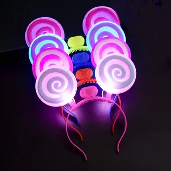 

LED Light Lollipop Headbands Girl Birthday Party Headband Hair Accessories Party Decorations