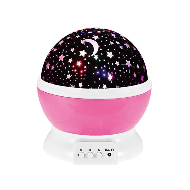 Светодиодный проектор, романтическое звездное небо, USB ночник, светильник, креативные световые украшения для вечеринок, детские светящиеся игрушки, рождественские игрушки, подарки - Цвет: Розовый
