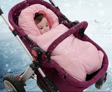 85cm Bb Sleeping Bag for Stroller Envelope for Newborn Winter Down stroller bag Fleece Baby Blanket