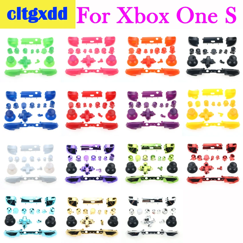 

cltgxdd Full Button Sets Mod Replace Dpad ABXY Trigger Thumbstick Parts For Microsoft Xbox One S Controller Joystick Button