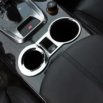 

Chromed ABS Interior Center Console Cup Holder Trim 1PCS For Peugeot 3008 2009-2015 Left Hand Drive