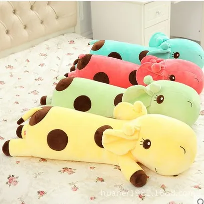 4 вида симпатичная Высококачественная плюшевая подушка-Жираф укомплектованная плюшевая игрушка олень Подушка для сна большая кукла рождественский подарок