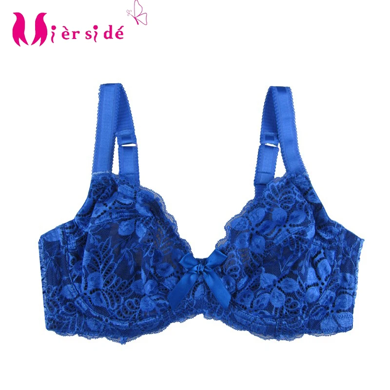 

Mierside ZBW015 Big Bra Single Breathable Unlined Floral Lace Women Nylon Push Up Bra Bralette Summer Style 32-40C D E F DD DDD