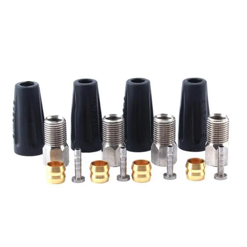 Цвет: желтый MTB велосипед масло иглы оливковая головка набор трубки тормозной фитинг рукав разъем игольница винт крышка - Цвет: Цвет: желтый