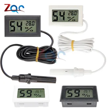 

Mini LCD Digital Thermometer Hygrometer Temperature Indoor Convenient Temperature Sensor Humidity Meter Gauge Instruments Cable