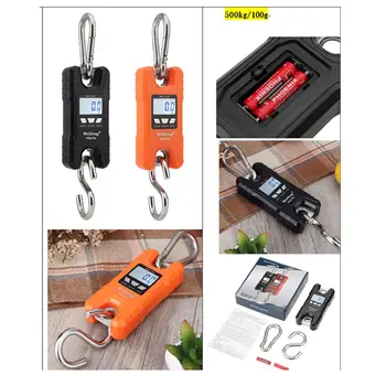 

Mini Crane Scale Portable 500 kg / 1000 lb Heavy Duty Digital Hanging Scales LCD Display with Backlight for Home Farm Market Fis
