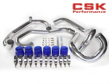 

Bolt-On ALUMINUM INTERCOOLER PIPING TUBE KIT + T-CLAMPS + BLUE SILICONE HOSE FOR 96-00 IMPREZA WRX GC8