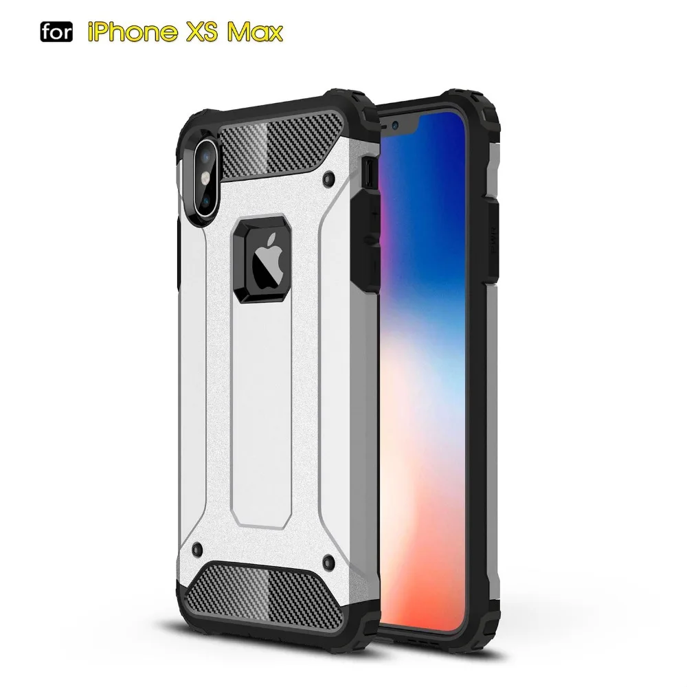 50 шт./лот гибридный прочный щит TPU+ PC чехол для Apple iphone XR XS Max