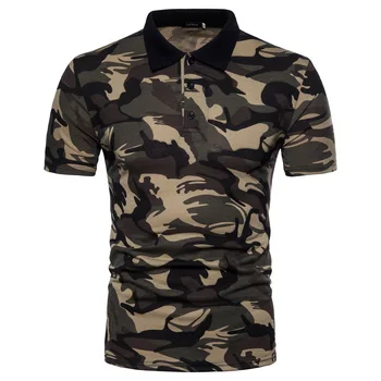 

New Style Men Cotton Wind T-shirts Fashion Camouflage Short-sleeved T Shirts Men POLO Shirts For Nice Spring Summer