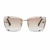 Женские квадратные солнцезащитные очки AEVOGUE, брендовые дизайнерские очки без оправы с алмазными линзами, AE0528 ► Фото 2/6