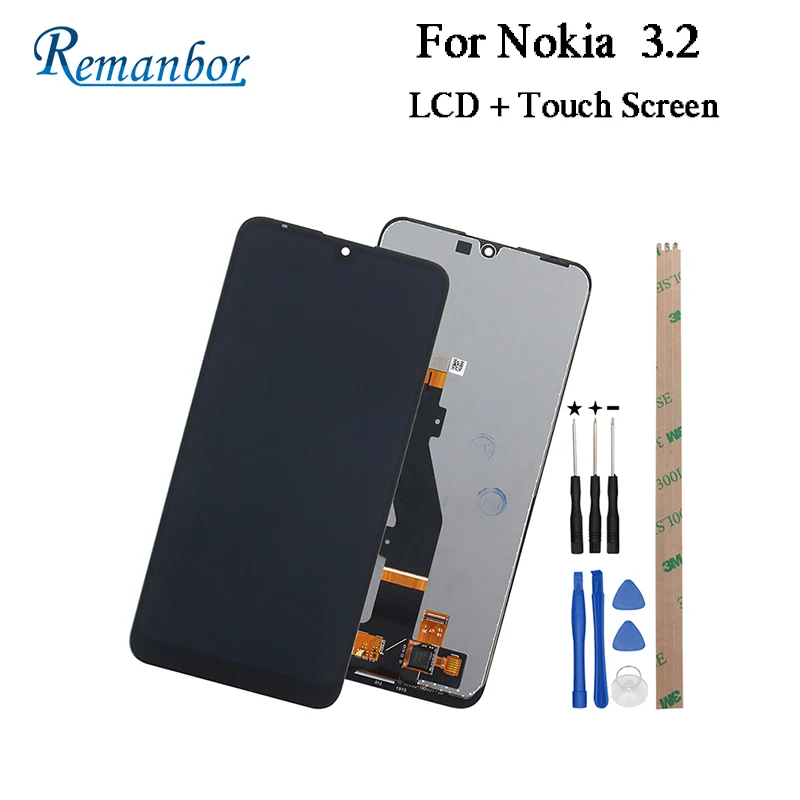 

Remanbor For Nokia 3.2 LCD Display And Touch Screen 6.26 inch Assembly Repair Parts For Nokia 3.2 With Tools And Adhesive