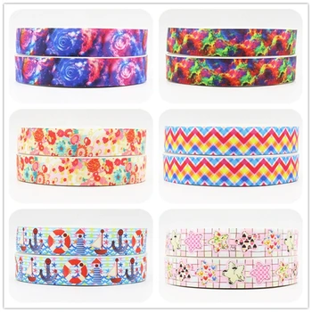 

Q&N ribbon 7/8inch 22mm woman emma printed grosgrain ribbon webbing 50yards/roll for hair tie free shipping