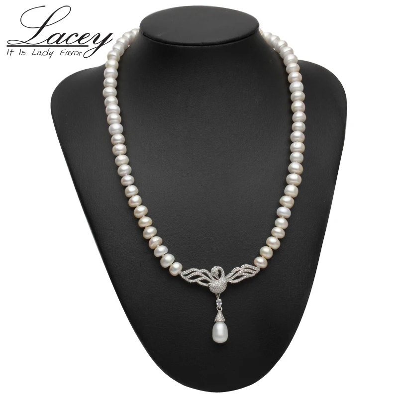 Ожерелье чокер из серебра 925 пробы с пресноводным жемчугом|necklace jewelry|necklace 925jewelry