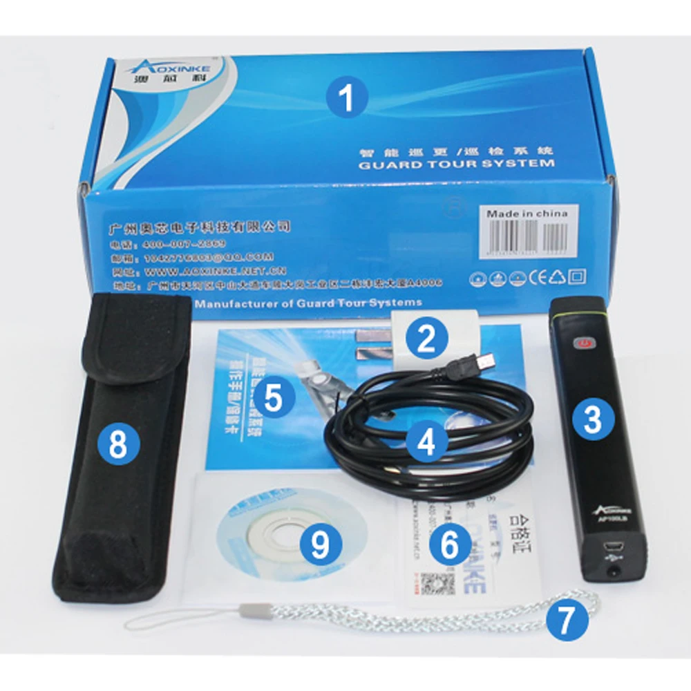 

IP67 Waterproof USB Metal Rfid Guard Tour Patrol System With English software Free 10 Checkpoints