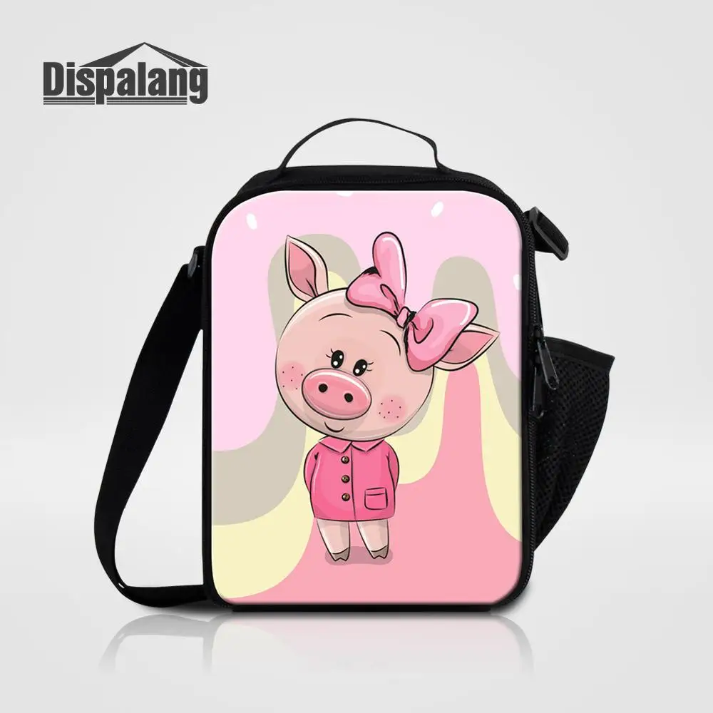 

Cartoon Piggy Prints Lunch Cooler Bag For Children School Insulated Picnic Food Bag Portable Thermal Shoulder Lunchbox Meal Bag
