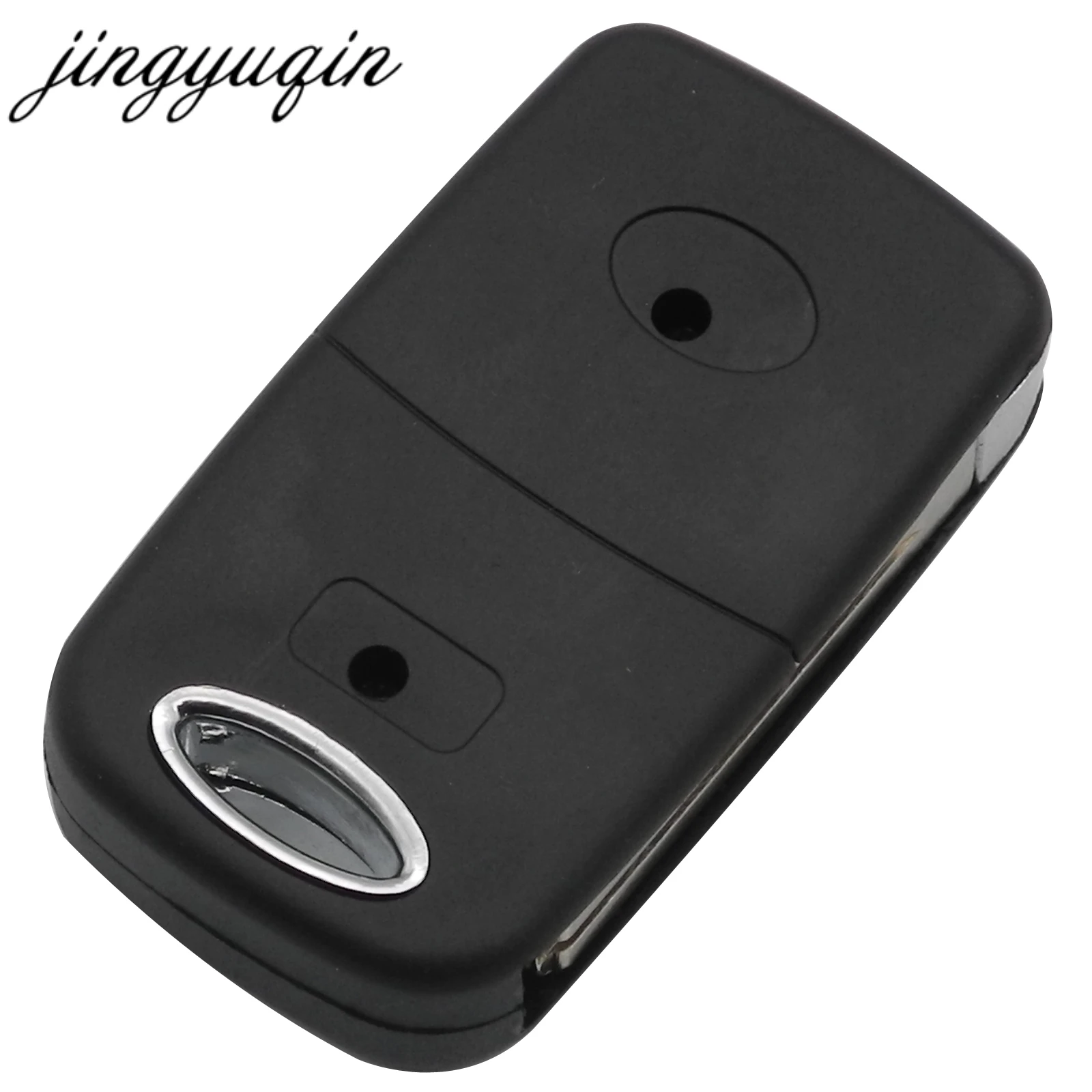 Jingyuqin модифицированный Флип складной пульт дистанционного ключа оболочки для Toyota Land Cruiser 2 кнопки Uncut/Cut Брелок чехол замена лезвия TOY40