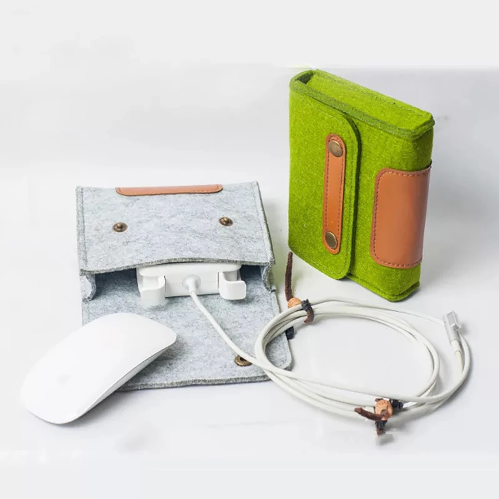 

Felt Home 1 Pc Key Coin Mini Felt Pouch Earphone SD Card Power Bank Data Cable Felt Travel Bags DIY00006