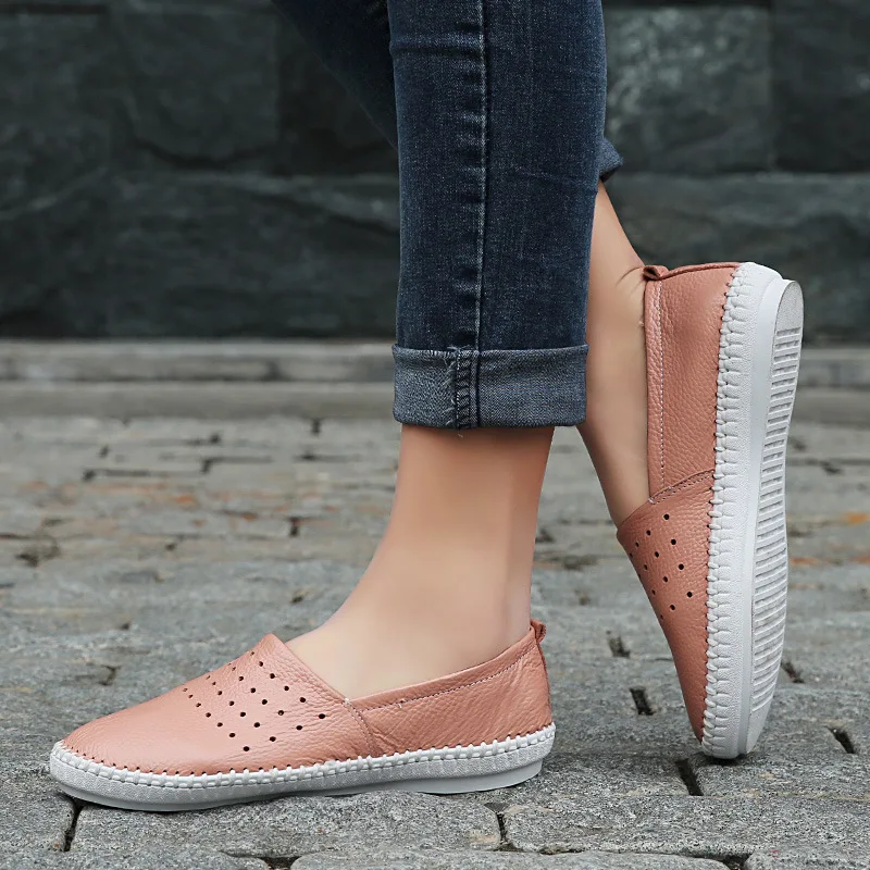 

good looking white shoes 2019 autumn new flat walking shoes B4K1-B4K12