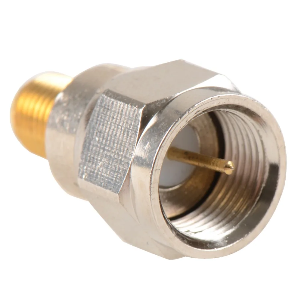 

Adapter F TV Plug Male Nickel Plating To SMA Female Jack Gold Plating RF Connector Antenna Auto Radio