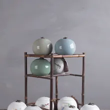 1 шт. Китайский ветер большой емкости с переменной глазурью керамическая банка портативный хранения Чай Аксессуары для церемоний винтажная закупориваемая банка JO 1067