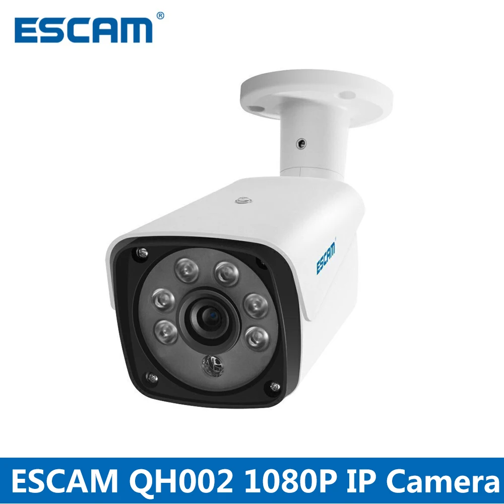ESCAM QH002 HD 1080P IP камера Onvif H.265 P2P наружная IP66 Водонепроницаемая IR Bullet с функцией