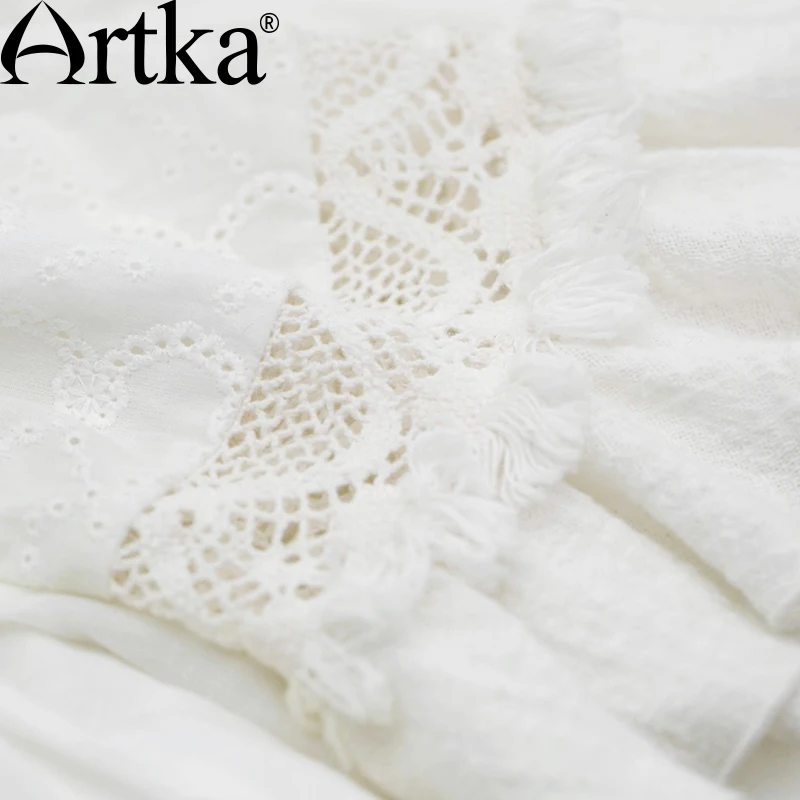 Artka женская весна чешские белое платье 2015 новое поступление дышащий материал