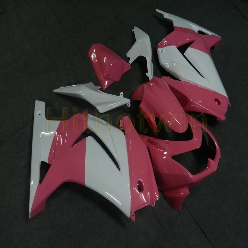 Custom+Screws Injection mold pink white motorcycle fairings for EX250 2008 2009 2010 2011 2012 250R Custom+Screws Injection mold pink white motorcycle fairings for EX250 2008 2009 2010 2011 2012 250R